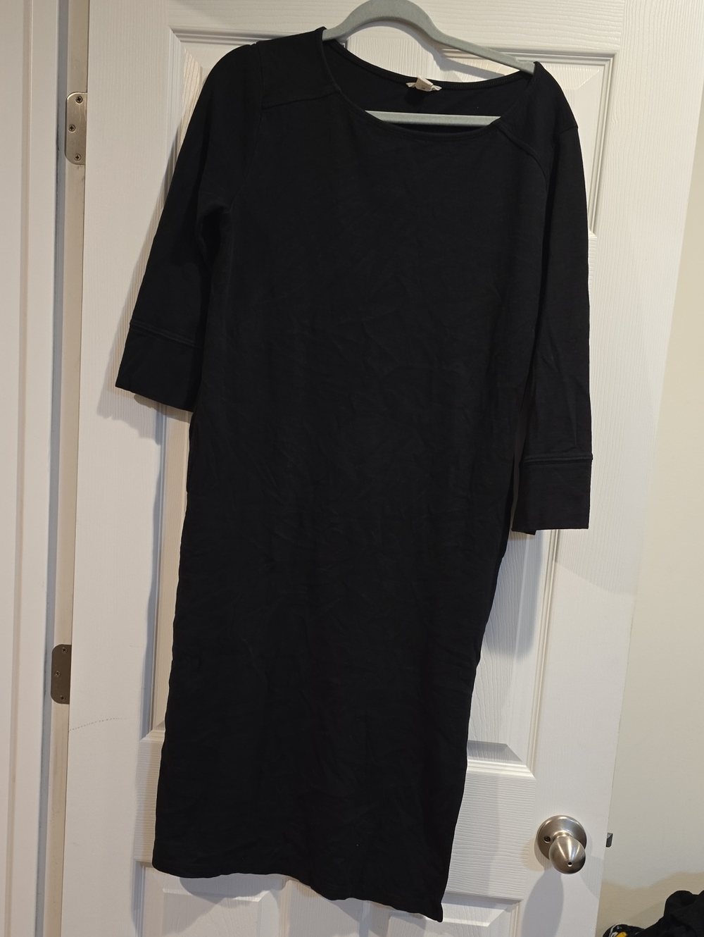 Caslon Black Long-Sleeve Midi Dress